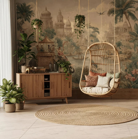 Elegant Elephant Palace Peel and Stick Wall Mural Wallpaper